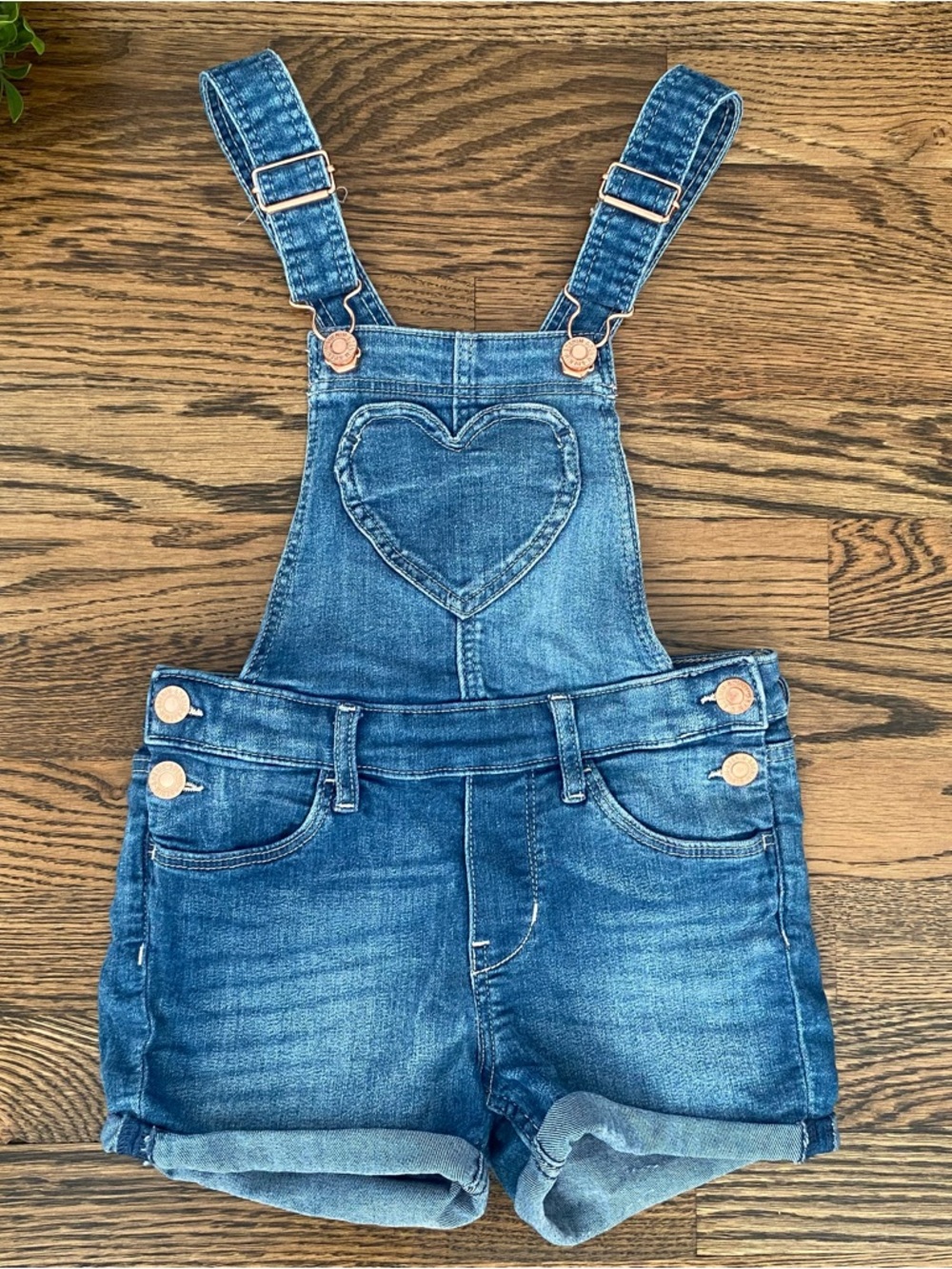 &denim Little Girls Short Overalls Sz 5-6